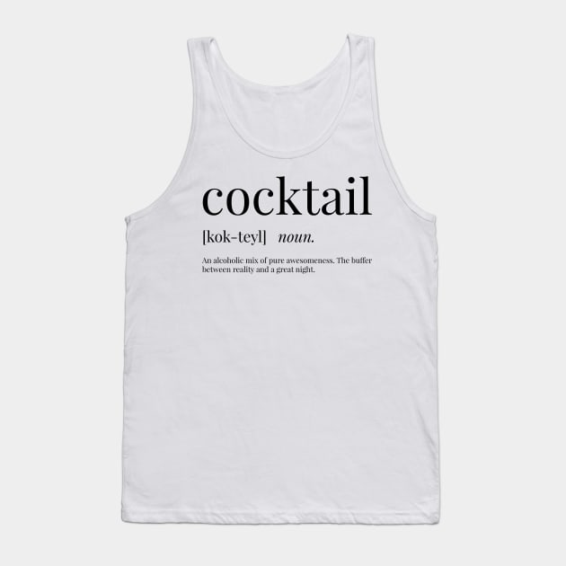 Cocktail Definition Tank Top by definingprints